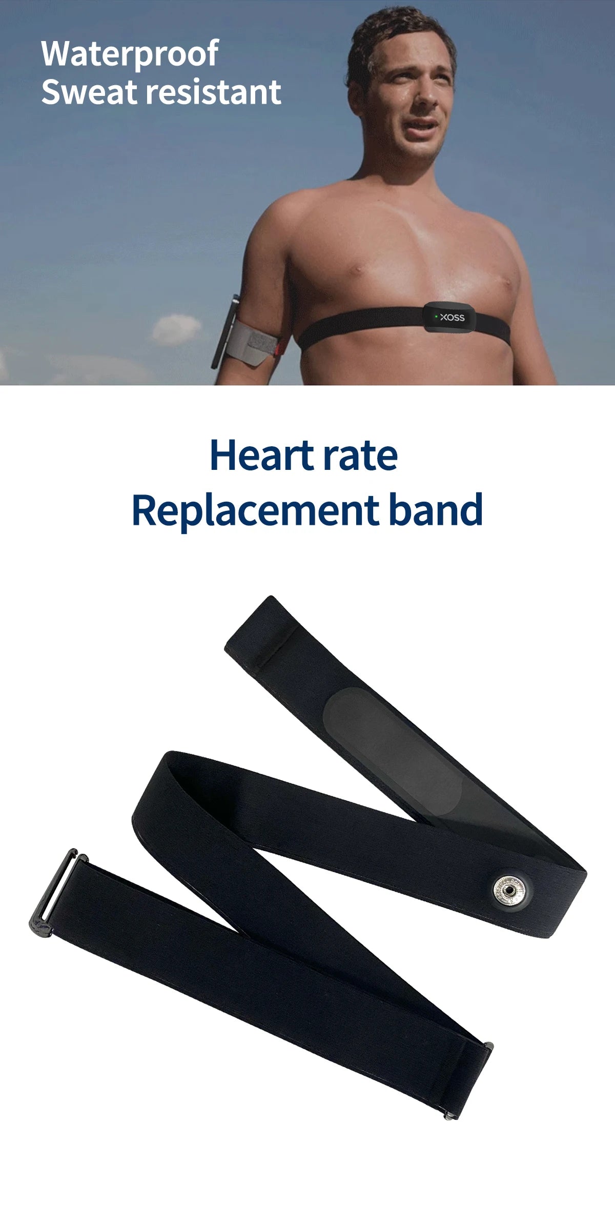 Heart Rate Monitor Chest Strap | Compatible with Garmin, Wahoo, XOSS, iGPSPORT & More