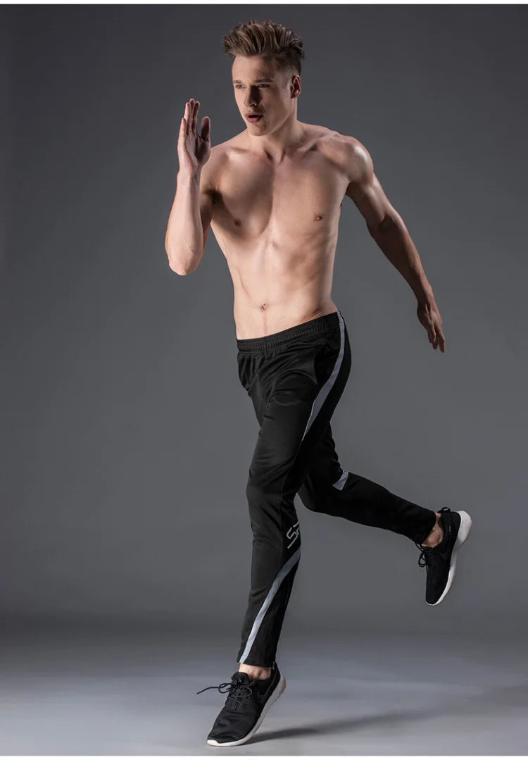 Men's Training Joggers with Zipper Pockets – Slim Fit, Elastic Waist | Running & Gym