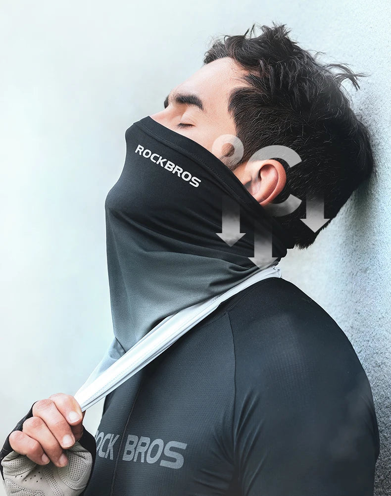 ROCKBROS Ice Silk Neck Gaiter – UV Protection, Unisex Running & Cycling | RUNGEAR