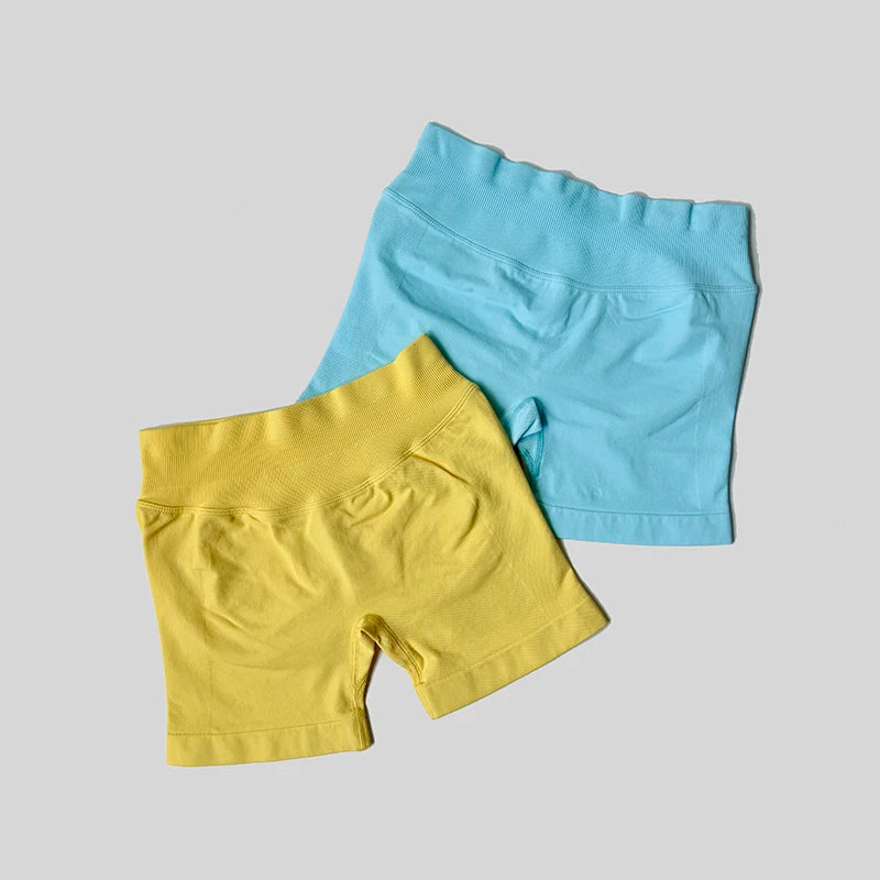 Women's Summer Apparel: Breathable, Thin, High Waisted Casual Sports Shorts, T 4.5" Low Ribbed Band / Rungear
