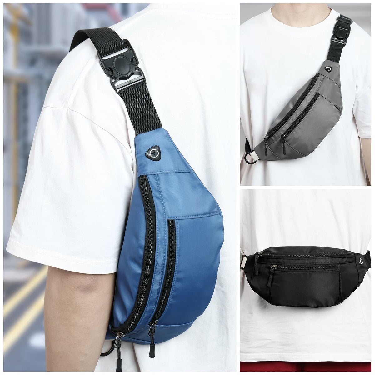 Canvas Waist Pack & Belt Bag | Lightweight Crossbody Fanny Pack for Running, Hiking & Travel | RUNGEAR