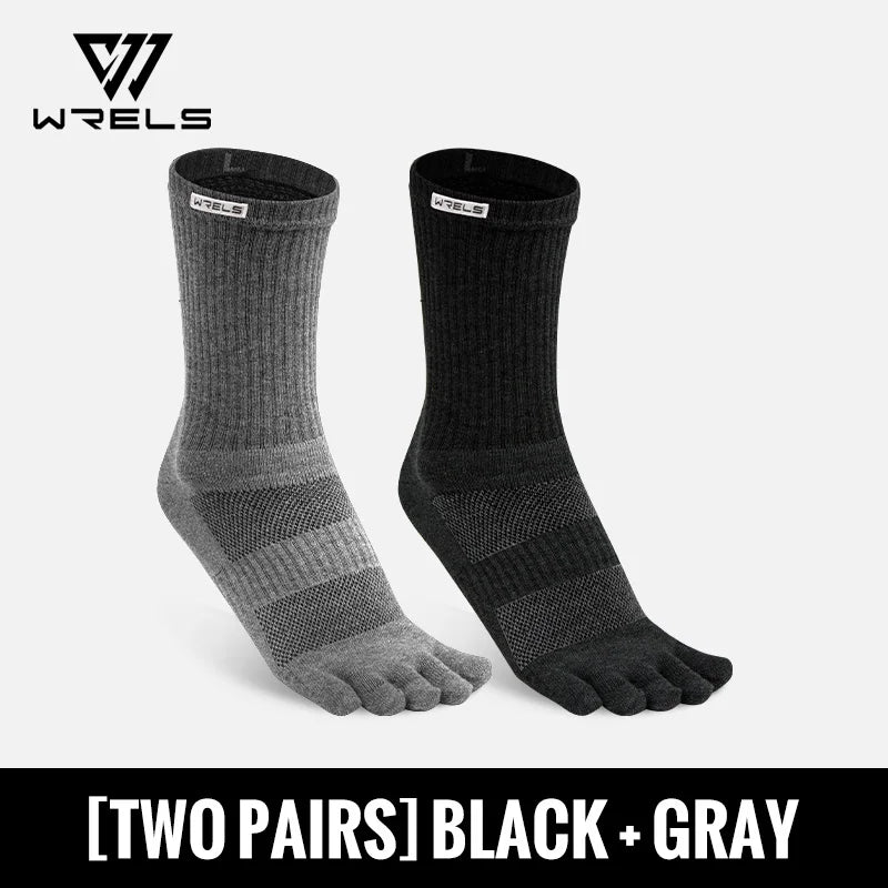 Five Finger Toe Socks | Arch Support Running Socks with Moisture-Wicking Cotton | 1, 2 or 3 Pairs