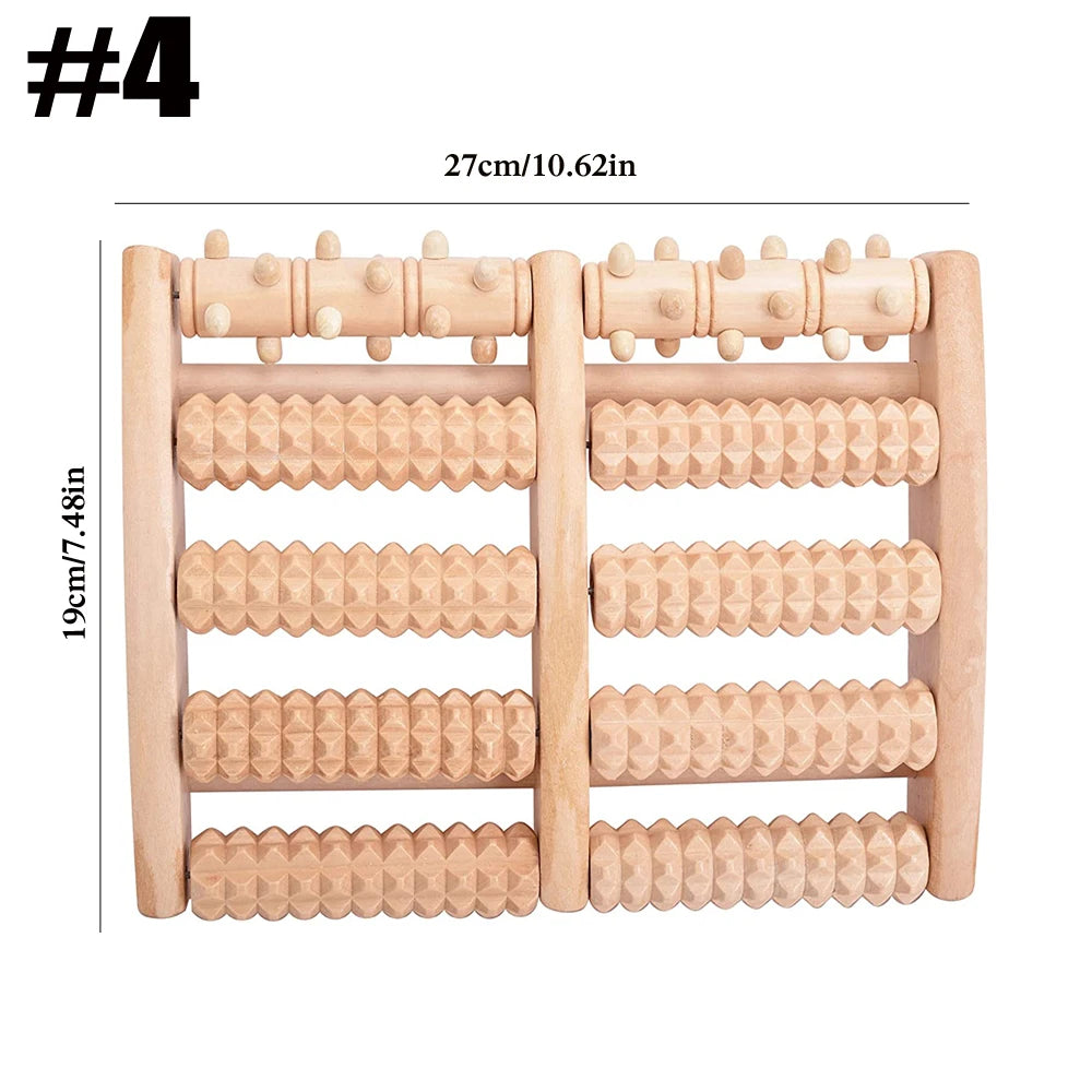 Wooden Foot Roller Massager | Plantar Fasciitis, Heel Spur & Arch Pain Relief