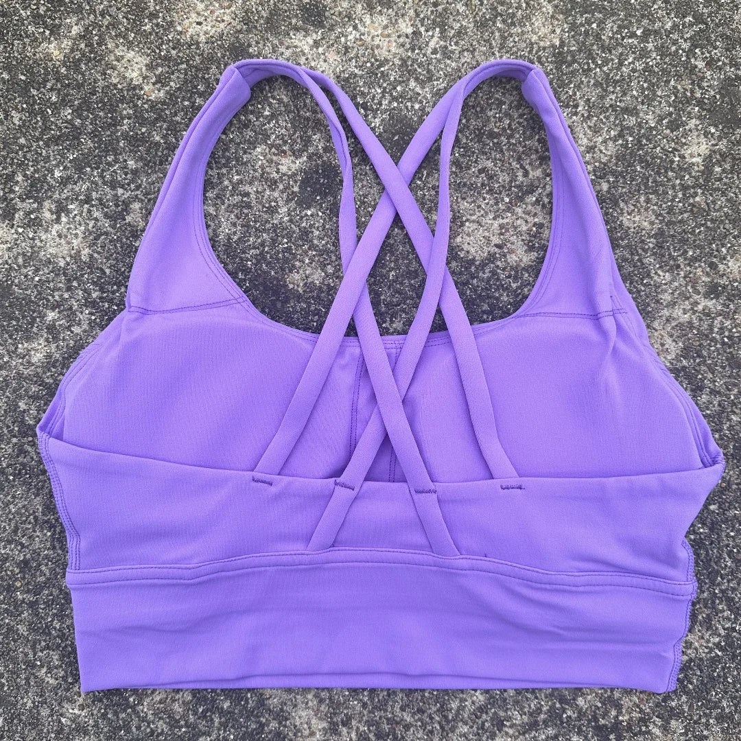 Women's Bra Apparel: Solid Color, High Strength Shockproof, Soft Cross Back, High Strength Shockproof, Fitness Sports Bra / Rungear