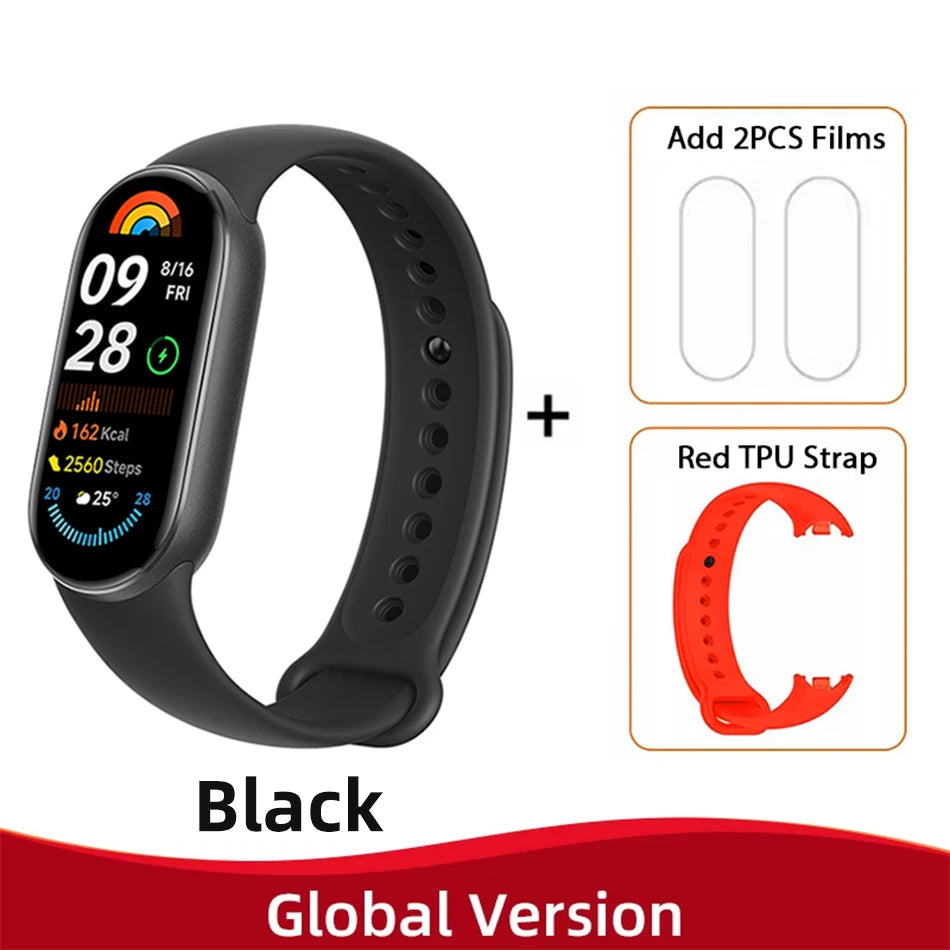 Global Version Xiaomi Smart Band 9 – 1.62" AMOLED, 21-Day Battery, Heart Rate & SpO₂ Tracker