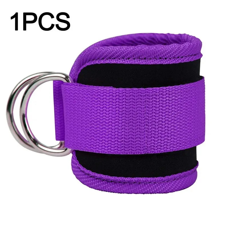 Ankle Strap & Resistance Band Set | Padded Neoprene Cuffs with D-Ring & Colour-Coded Resistance Tubes for Gym & Home Training | RUNGEAR