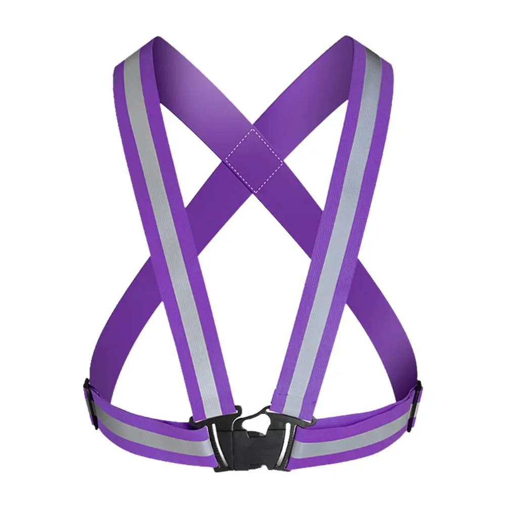 Reflective Safety Vest Harness – Adjustable, Elastic, High-Visibility | Night Running, Cycling & Outdoor | Adults & Children | 5 Colours