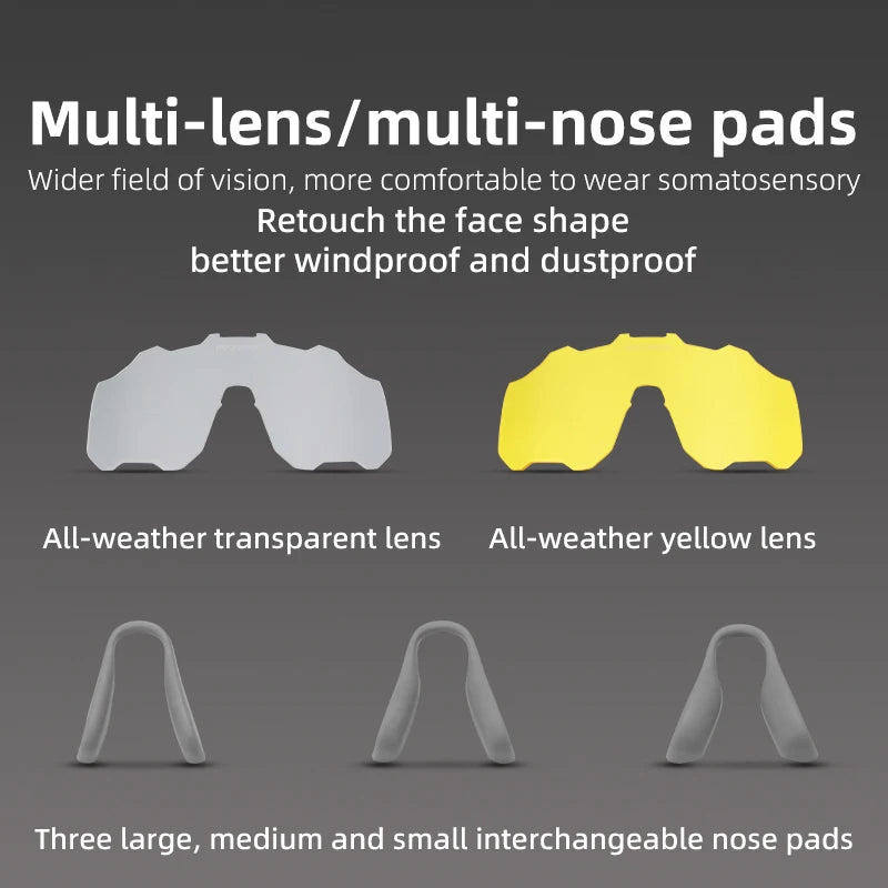 Sunglasses Running Gear: ROCKBROS Polarized Sunglasses, Outdoor UV400 Protection, Sports Eyewear for Outdoor Sports / Rungear
