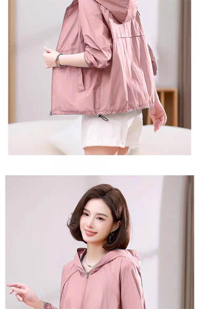 Women's Lightweight Jackets: Thin, Breathable, Sun-Protective Summer Sports Outwear Jacket / Rungear