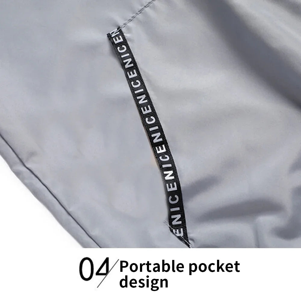 Men's Lightweight Windbreaker Hoodie – UV Protection, Quick-Dry, Full Zip