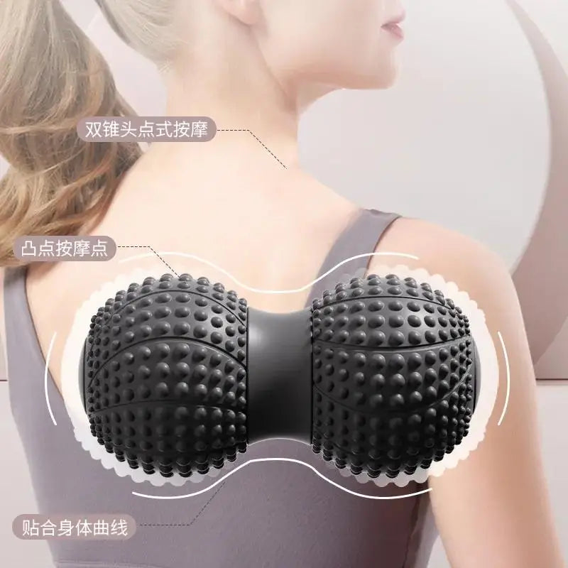 Peanut Fascia Massage Ball – Deep Tissue Muscle Relief for Neck, Back, Feet, Arms & Legs | Yoga & All Sports