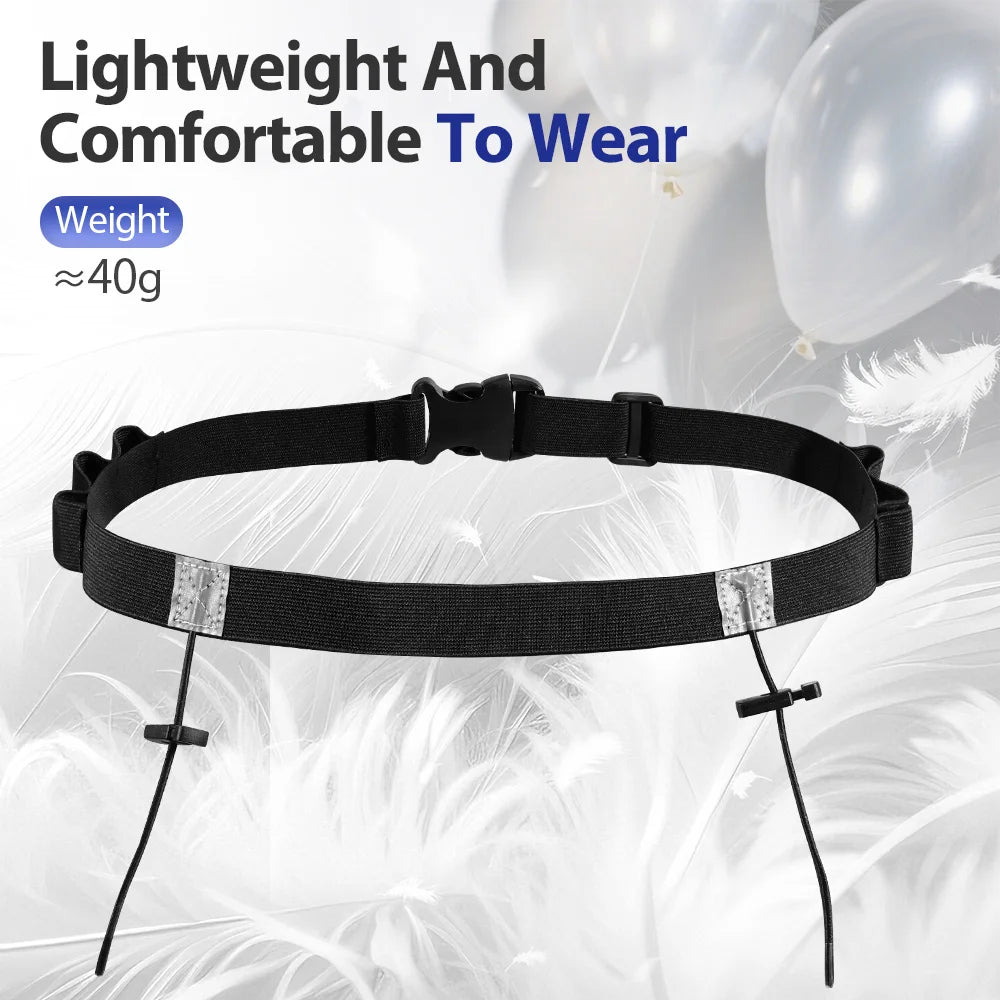 Race Number Belt with 6 Gel Loops | Unisex Bib Holder for Running, Triathlon & Cycling