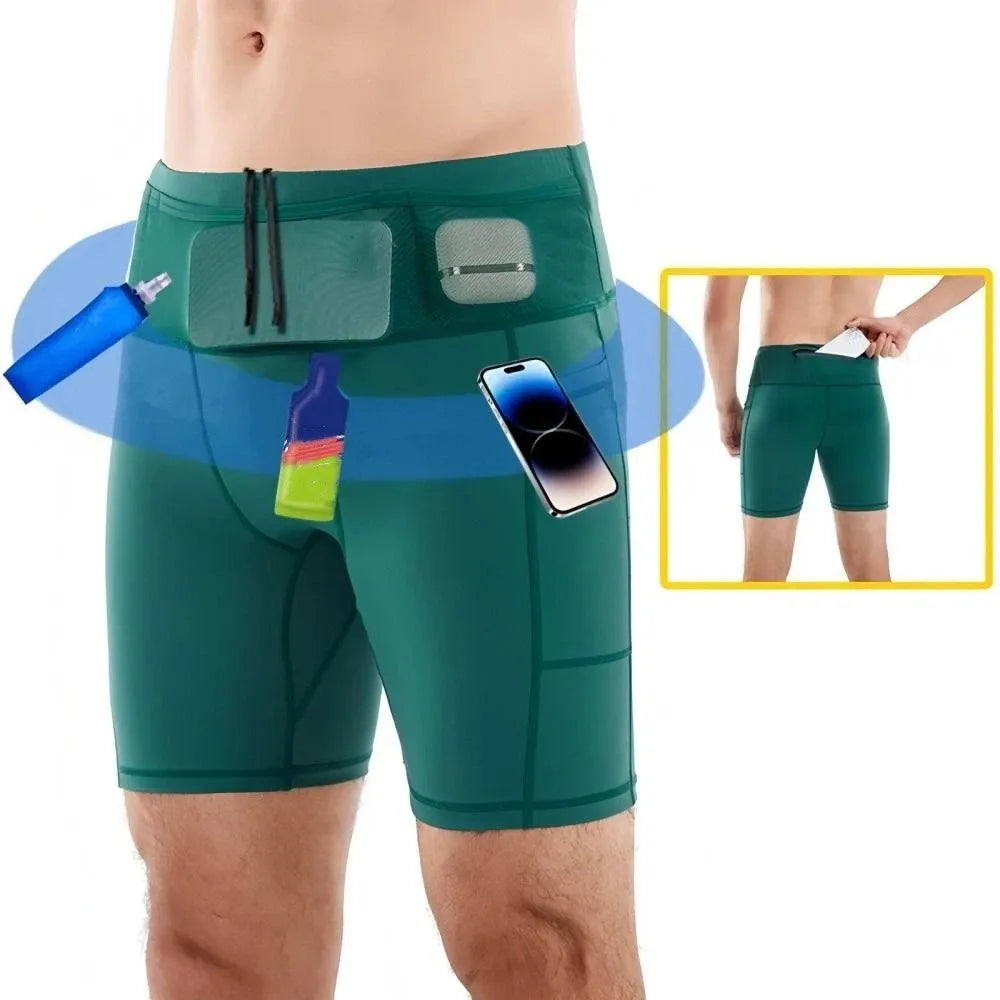 Women's High-Waist Running Shorts | Multi-Pocket, Quick-Dry Biker Shorts