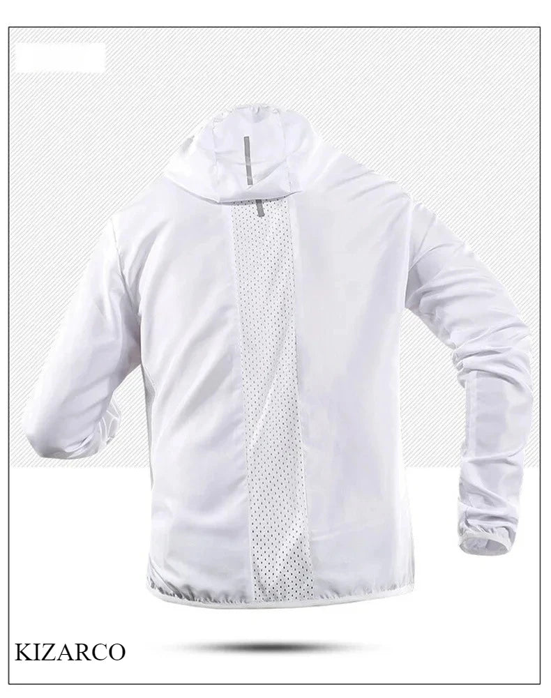 Running Reflective Apparel: 2025 Unisex, Hooded, Gradient Colour, Breathable Sports Jacket / Rungear