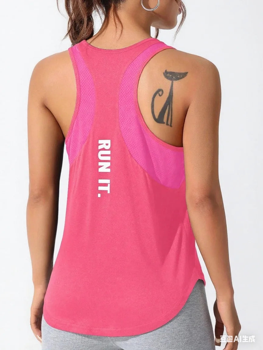 Women's Loose Racerback Running Tank Top | Sleeveless Activewear Vest
