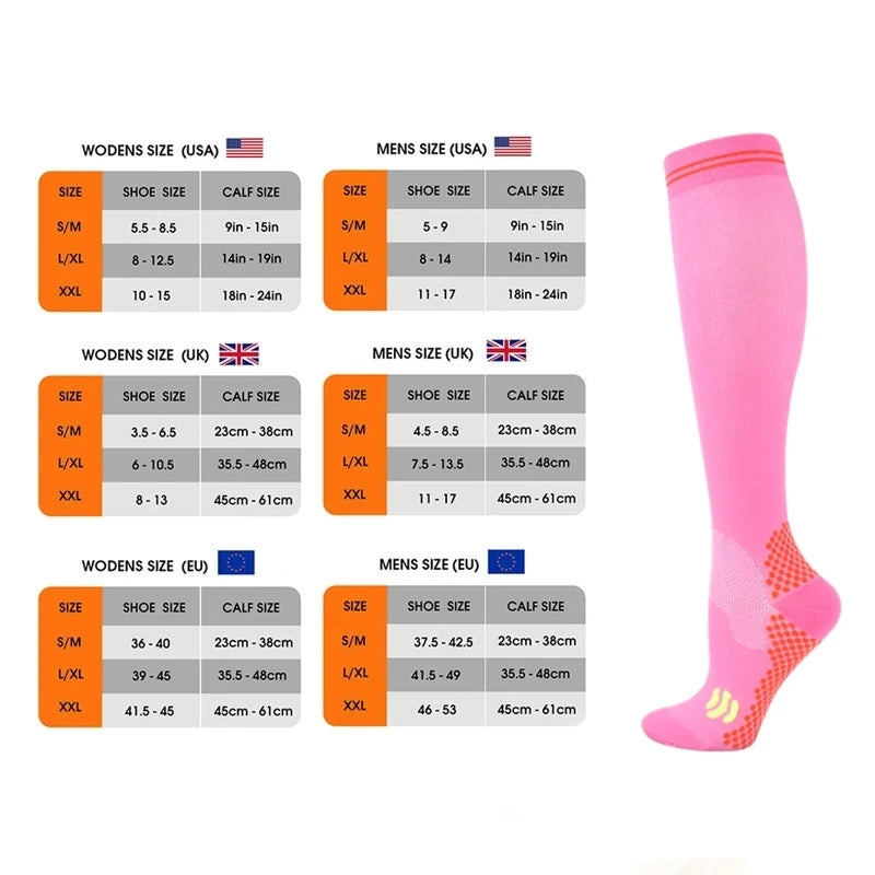 Men’s & Women’s Compression Socks – Running, Football, Cycling, Varicose Veins & Pain Relief