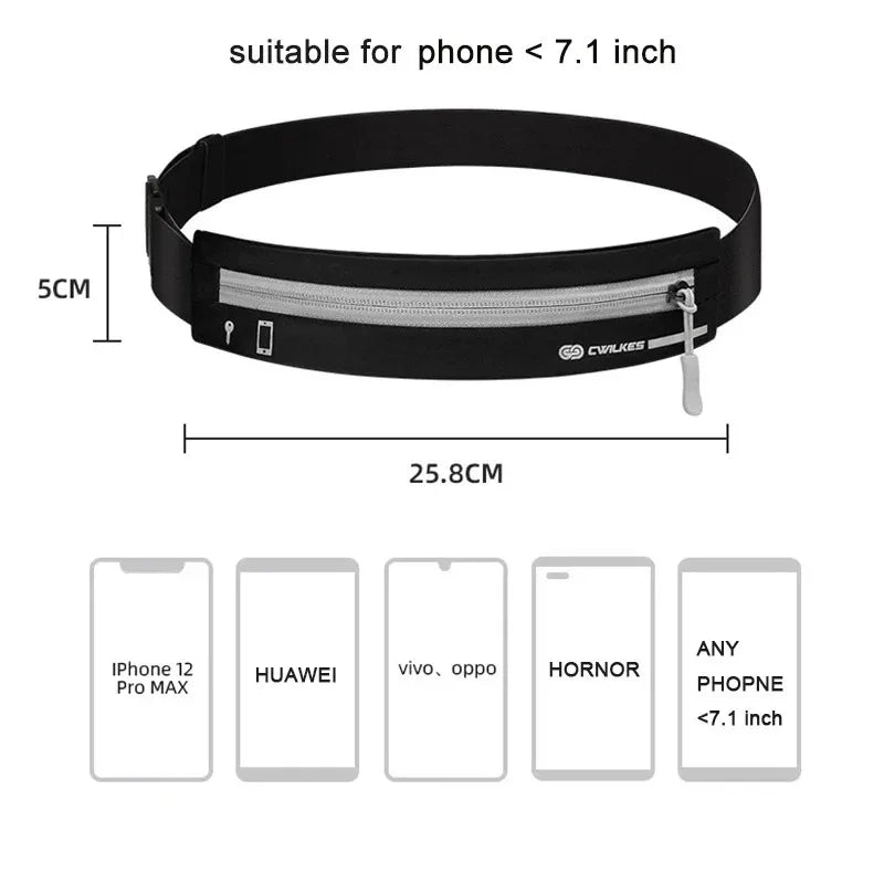 RUNGEAR Running Waist Belt Bag | Hidden Phone Pocket for Gym, Trail & Race Day