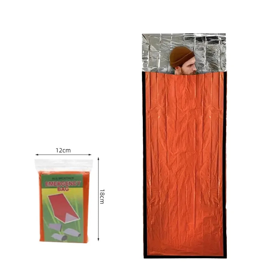 RUNGEAR Emergency Survival Sleeping Bag | Ultralight Aluminium Bivy for Extreme Cold, Trail Running & Disaster Preparedness
