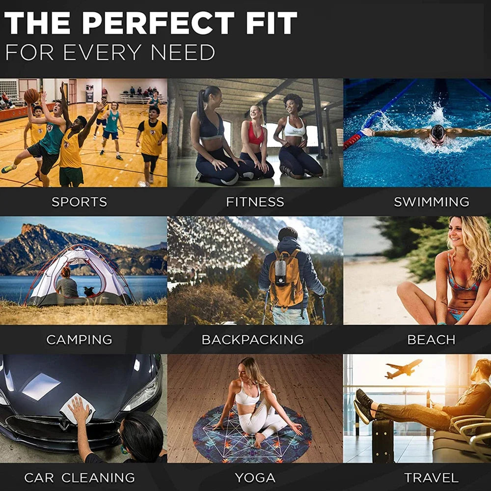 Running Accessories Gear: Ultra-Absorbent, Compact Microfibre Quick-Dry Towel / Rungear