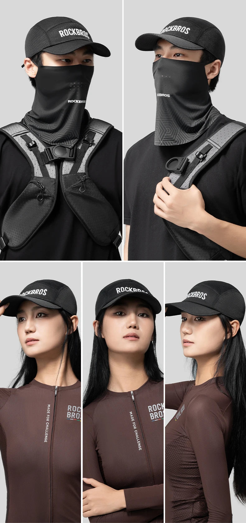 Summer Hat Accessories: ROCKBROS Lightweight, Breathable, Quick-Dry, UV Protection Sports Cap / Rungear