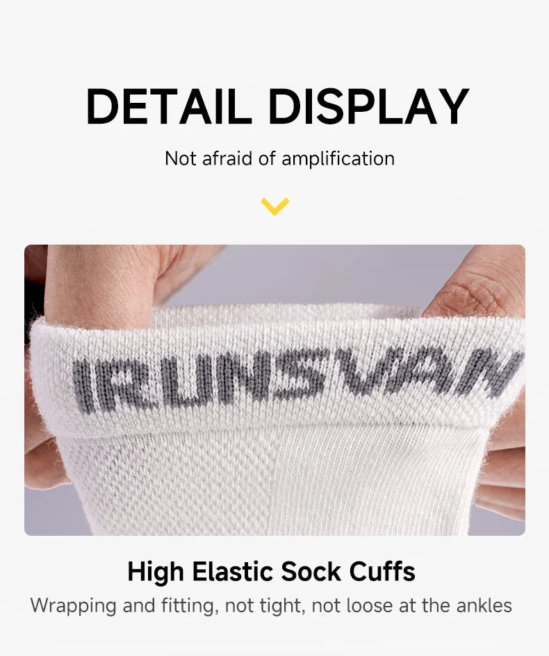 Anti-Pilling Breathable Running Ankle Socks – Moisture-Wicking, Antibacterial & Odour-Proof | 1, 5 or 10 Pairs