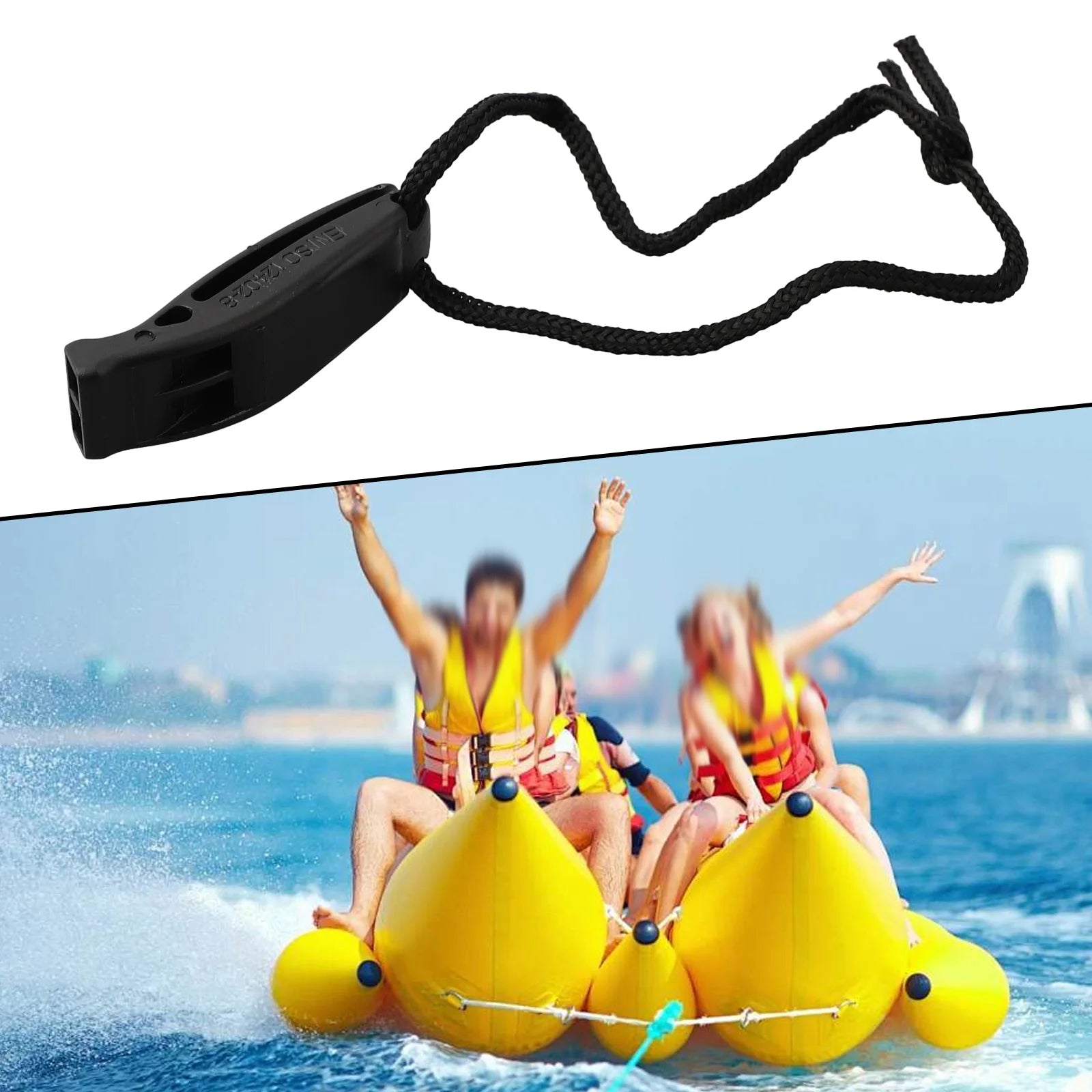 Dual-Frequency Safety Whistle – Pealess, Loud, Waterproof-Ready | Scuba Diving, Kayaking & Emergency Safety | Orange & Black
