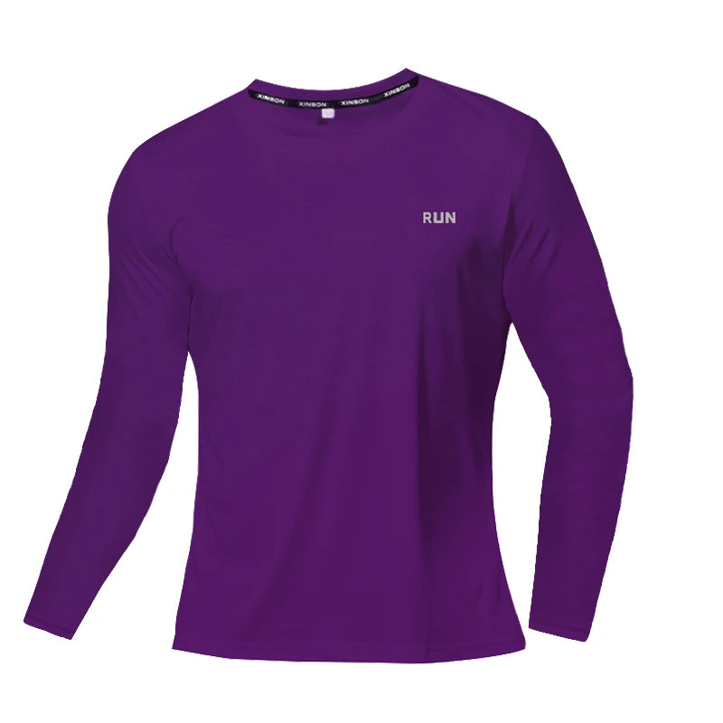Men's Quick Dry Apparel: Long Sleeved, Breathable, Sweat Absorbing Shirt for Running, Hiking, Outdoor Sports / Rungear