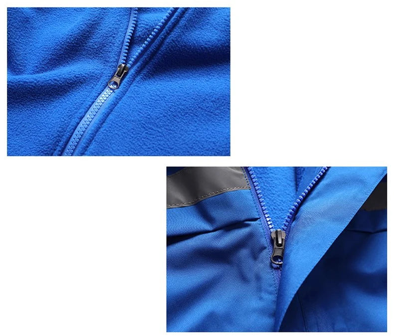 Plus Size High Visibility Waterproof Windproof Safety Jacket Reflective with Detachable Liner