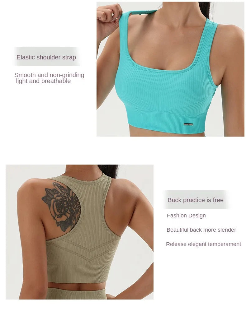 Women's Bra Apparel: Solid Color, Sweat Absorbent, Quick Dry, Fitness Sports Bras NAQIYAYABEI