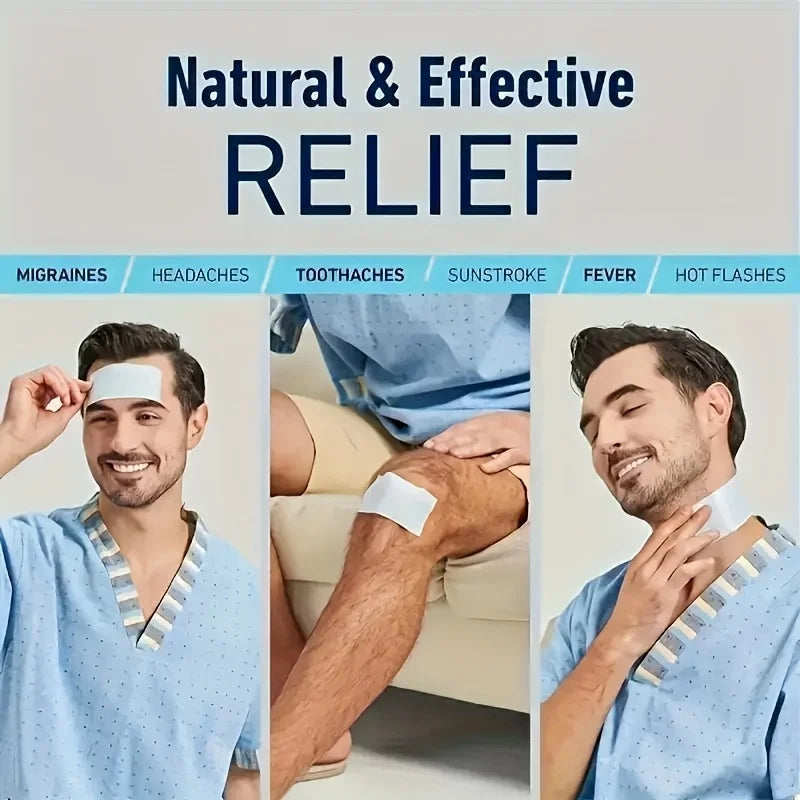 Cooling Gel Patches – Instant Physical Cooling Sheets for Fever, Heatstroke & Summer Relief | Adults & Kids