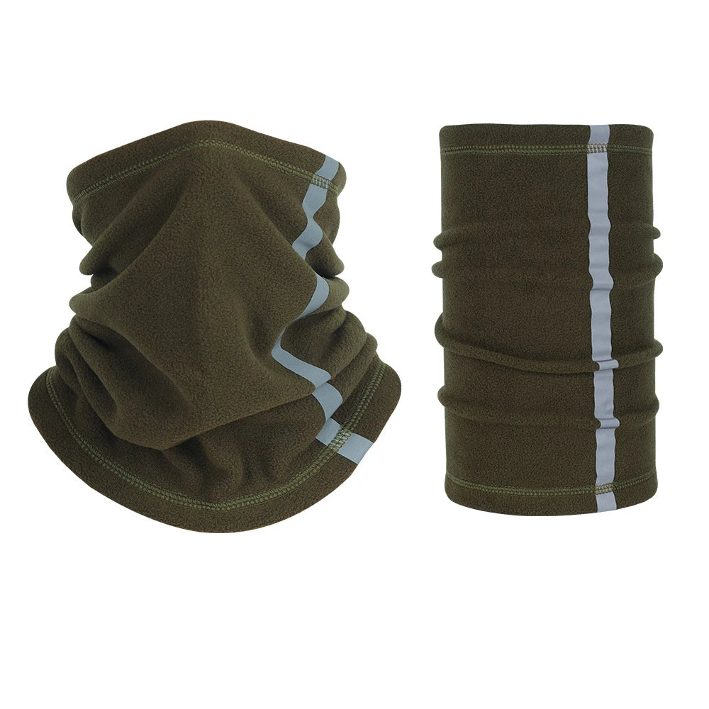 Running Reflective Accessories: Adjustable, Warm Polar Fleece Neck Gaiter For Autumn Winter / Rungear