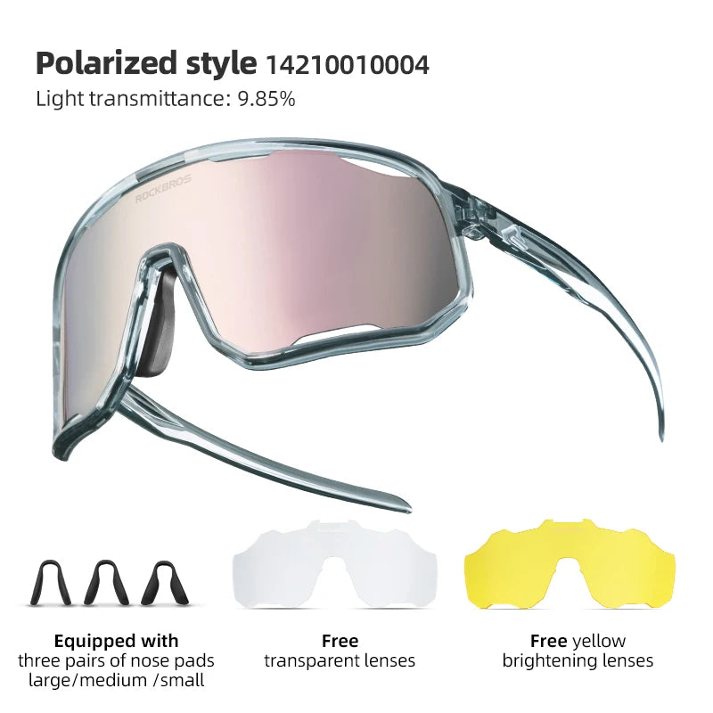 Sunglasses Running Gear: ROCKBROS Polarized Sunglasses, Outdoor UV400 Protection, Sports Eyewear for Outdoor Sports / Rungear