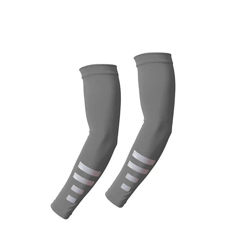 Running Gear Accessories: 1 Pair Ice Silk Arm Sleeves for Summer Quick-Drying Breathable Sun Protection Reflective Night Running Cycling Arm Covers