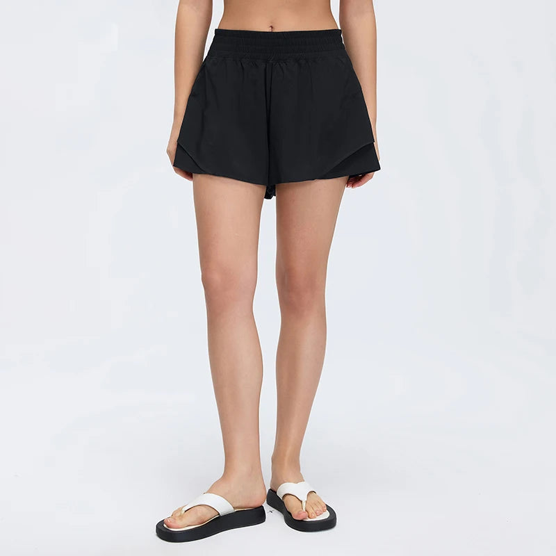 Women's 2-in-1 High-Waist Quick-Dry Running Shorts