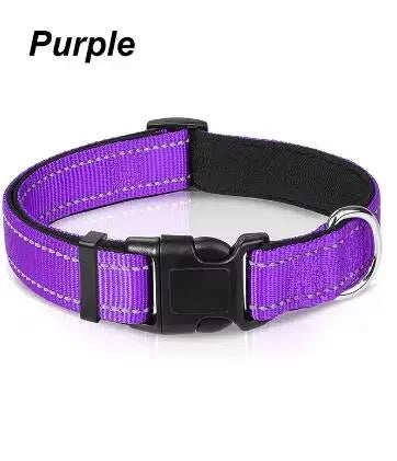 Reflective Breathable Adjustable Neoprene Dog Collar For Medium Large Dogs