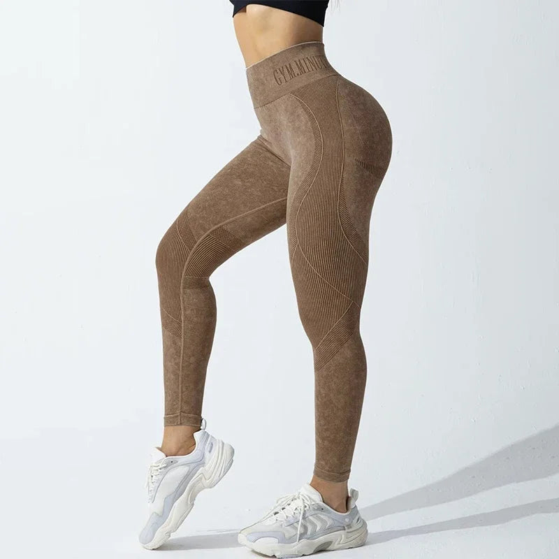 Women's Activewear Apparel: Seamless High Waist Pants Hip Lifting Outdoor Sports Tight Waist Pants / Rungear