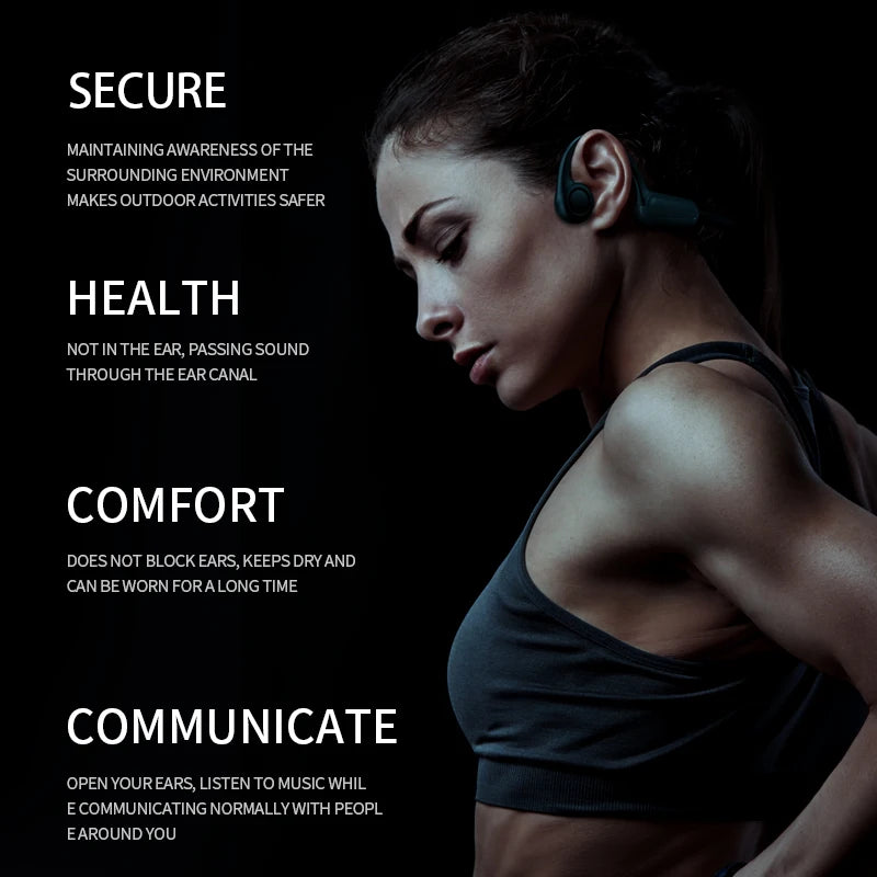 XIAOMI Mijia Real Bone Conduction Sport Headphone – Wireless Bluetooth Headset with Mic for Running