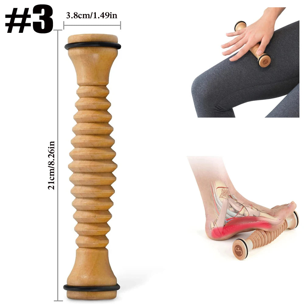 Wooden Foot Roller Massager | Plantar Fasciitis, Heel Spur & Arch Pain Relief