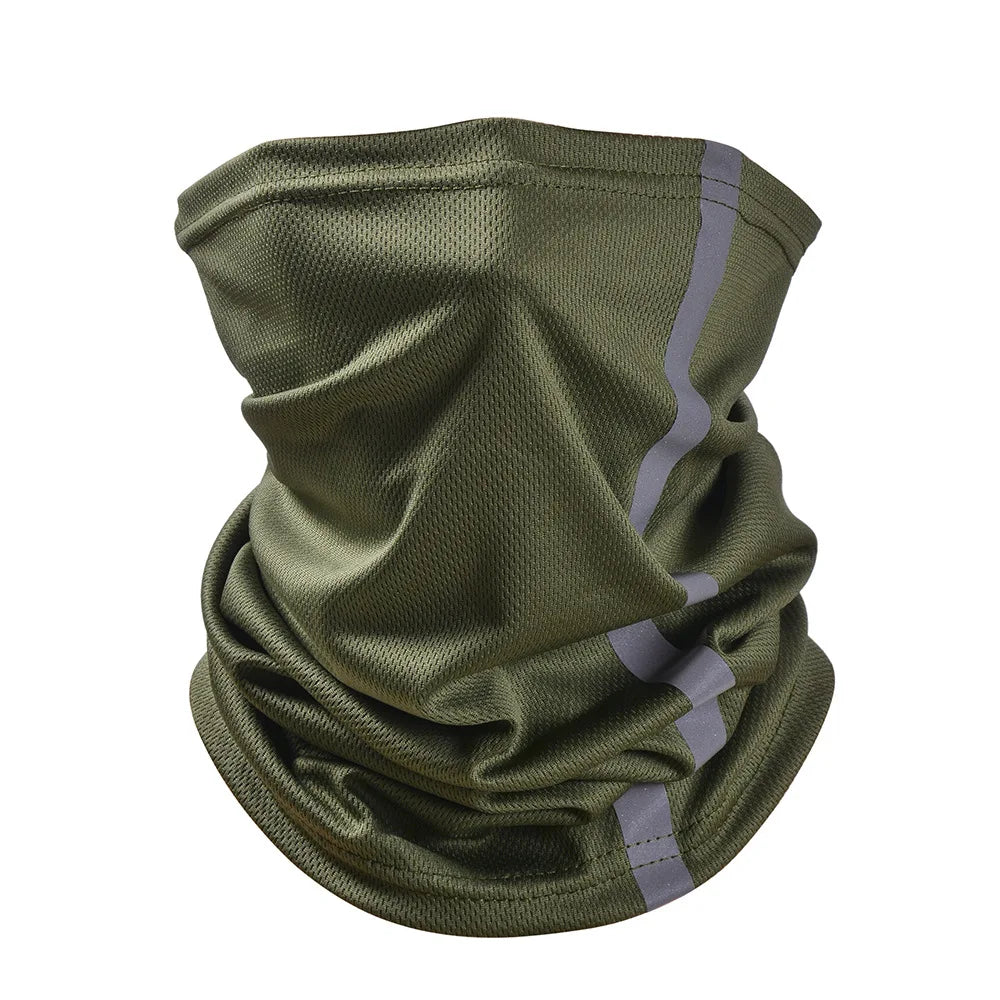 Reflective Running Gear: Neon Safety, UV Protection, Wind Protection Neck Gaiter / Rungear
