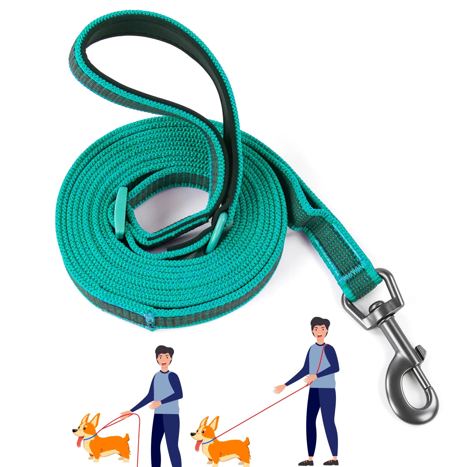 Hands-Free Crossbody Dog Leash Waist Belt With Adjustable Strap For Dog Running Walking