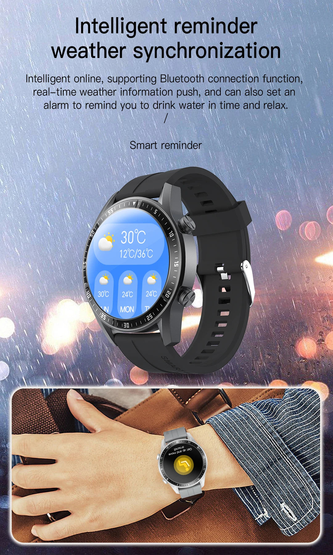 Men's Sport Smart Watch — Fitness Tracker with Heart Rate, Blood Pressure & Calorie Monitor