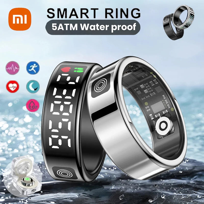 Xiaomi Smart Ring – 5ATM Waterproof Bluetooth Health Monitor with Heart Rate & Sleep Tracking