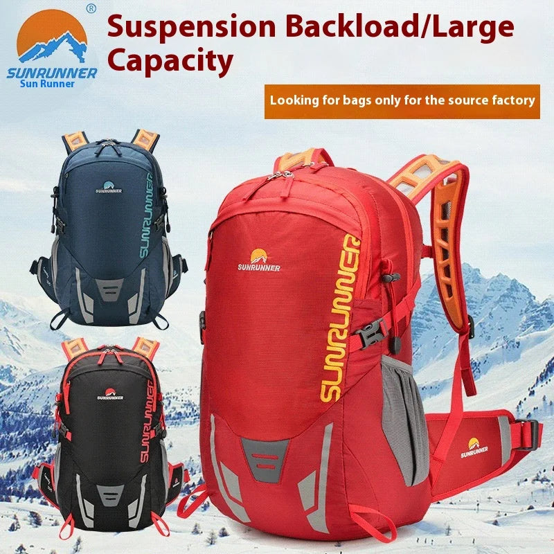 Trail Gear Accessories: 35L Large Capacity Lightweight Hiking Travel Backpack Bag For Outdoors / Rungear