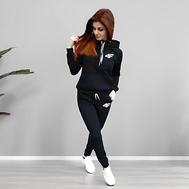 Women's Winter Apparel: Outdoors, Comfort, Warm Sportswear Tracksuit Hoodies Sweatpants / Rungear