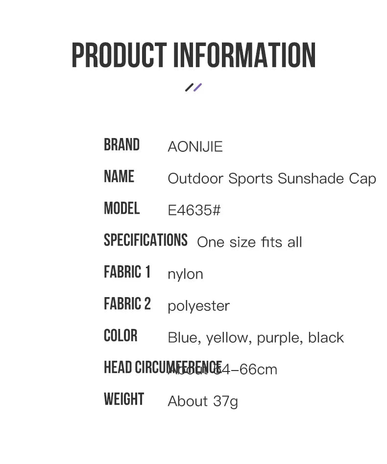 AONIJIE E4635 Running Cap – Breathable Sun Protection Visor Hat | Trail, Jogging & Outdoor Sports | Unisex