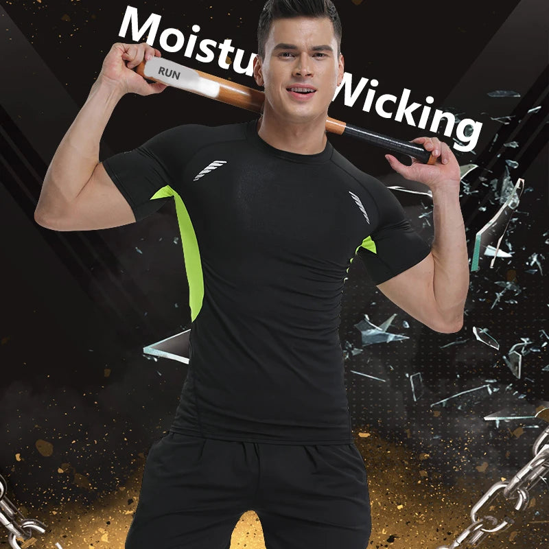 Running Apparel For Men: Short Sleeved, High Quality, Fitness Sportswear Shirt / Rungear