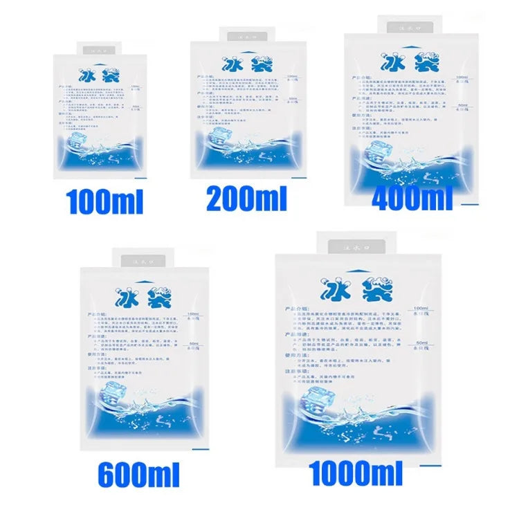 50-Pack Reusable Gel Ice Packs – Water Injection Cold Compress for First Aid, Pain Relief & Fresh Food Cooling
