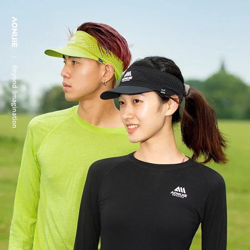 AONIJIE Topless Running Cap | Breathable, Sweat-Wicking, Sunshade Hat for Outdoor Sports