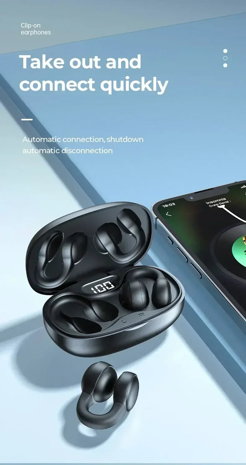 Running Earbuds Accessories: TWS X58 Wireless, Bluetooth, Waterproof, Bone Conduction, Sports Earbuds Ear Hook With Mic / Rungear