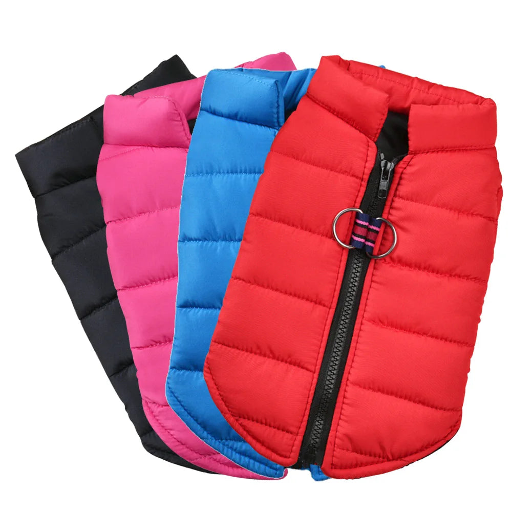 Winter Dog Jacket with Zipper | Warm Polyester Vest Coat for Small & Medium Dogs | RUNGEAR
